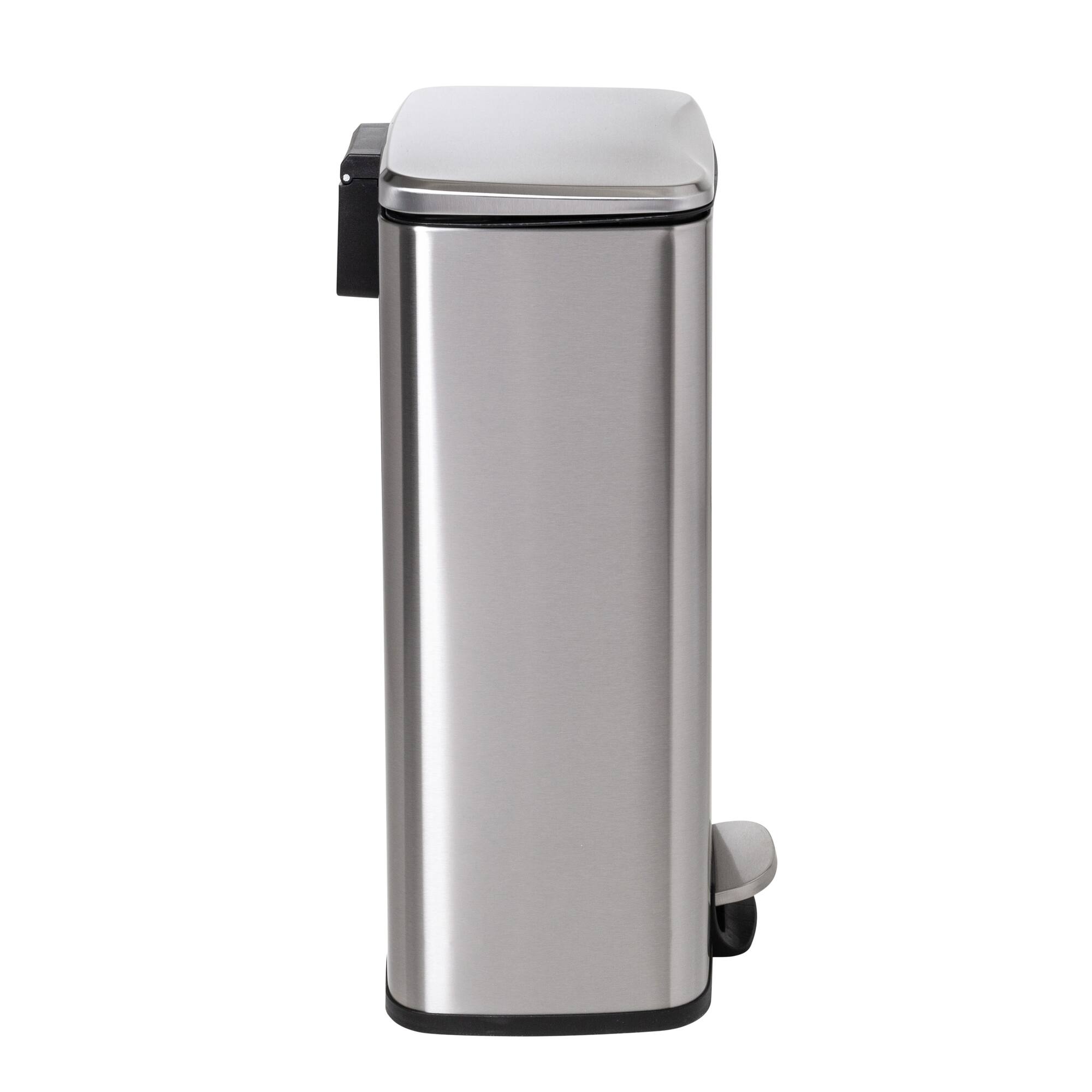 Honey Can Do Stainless Steel Step Trash Cans with Lid Set